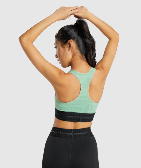 Damske Športové Podprsenky Gymshark Vision Zelene | IM0567149